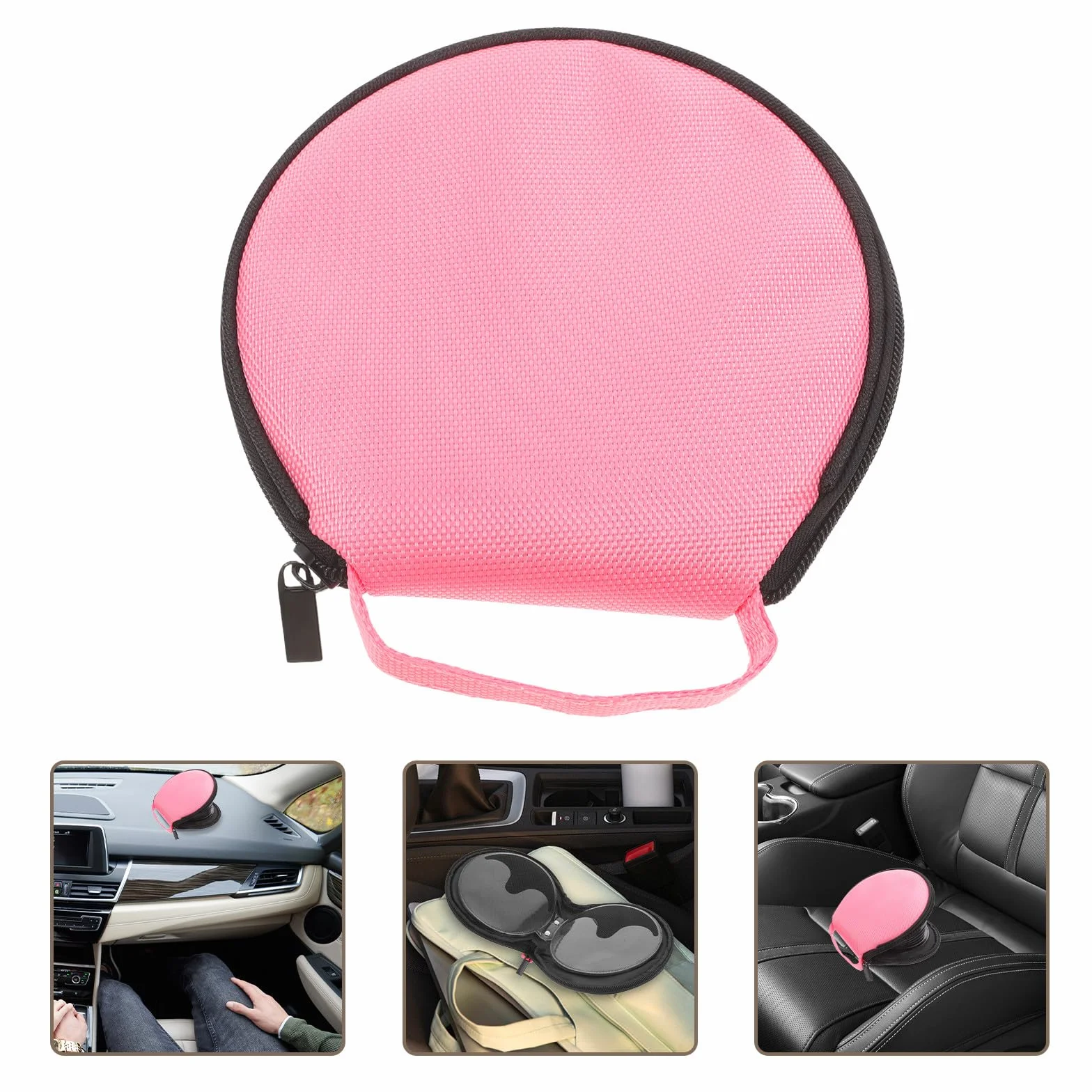 MAGICLULU Organisateur de CD et DVD en Tissu Oxford Rose, Grande Capacité, Compact, pour Voiture et Voyage
