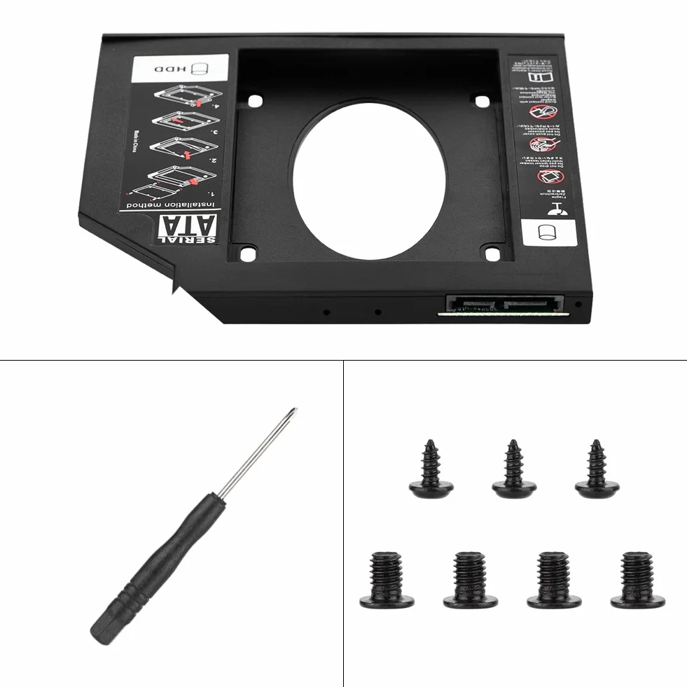 VBESTLIFE 2,5 "SATA HDD SSD Dysk twardy Adapter 9,5 mm /12,7 mm do laptopa (12,7 mm)