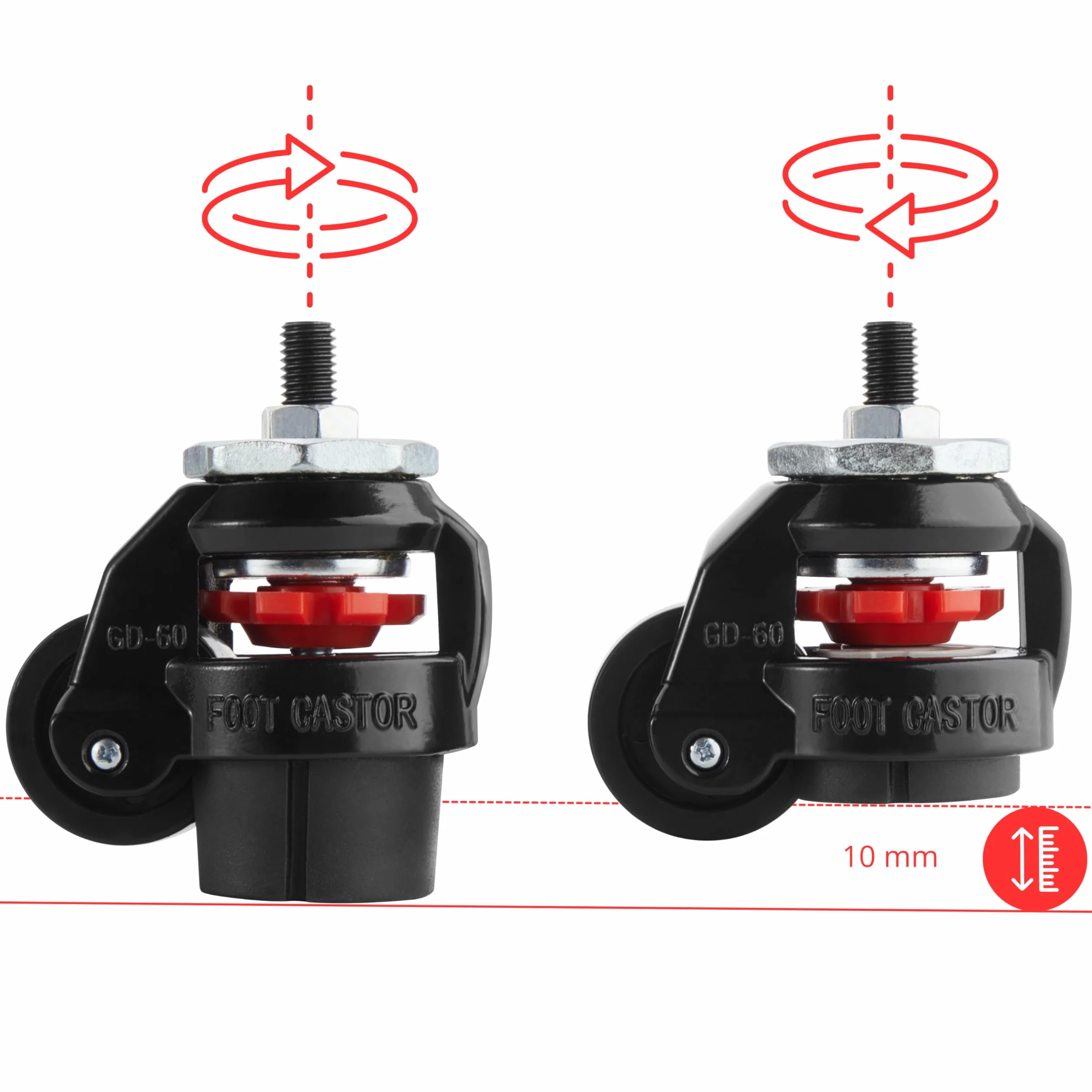 OPLITE - R8 Supreme Castor Wheel - Lot de 4 roues pour simulateur de course R8 FURY
