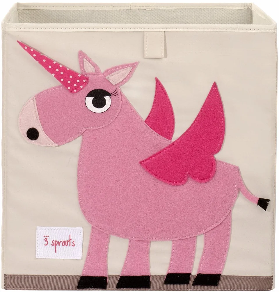 3 Sprouts Conteneur de Rangement Licorne 33x33x33 cm