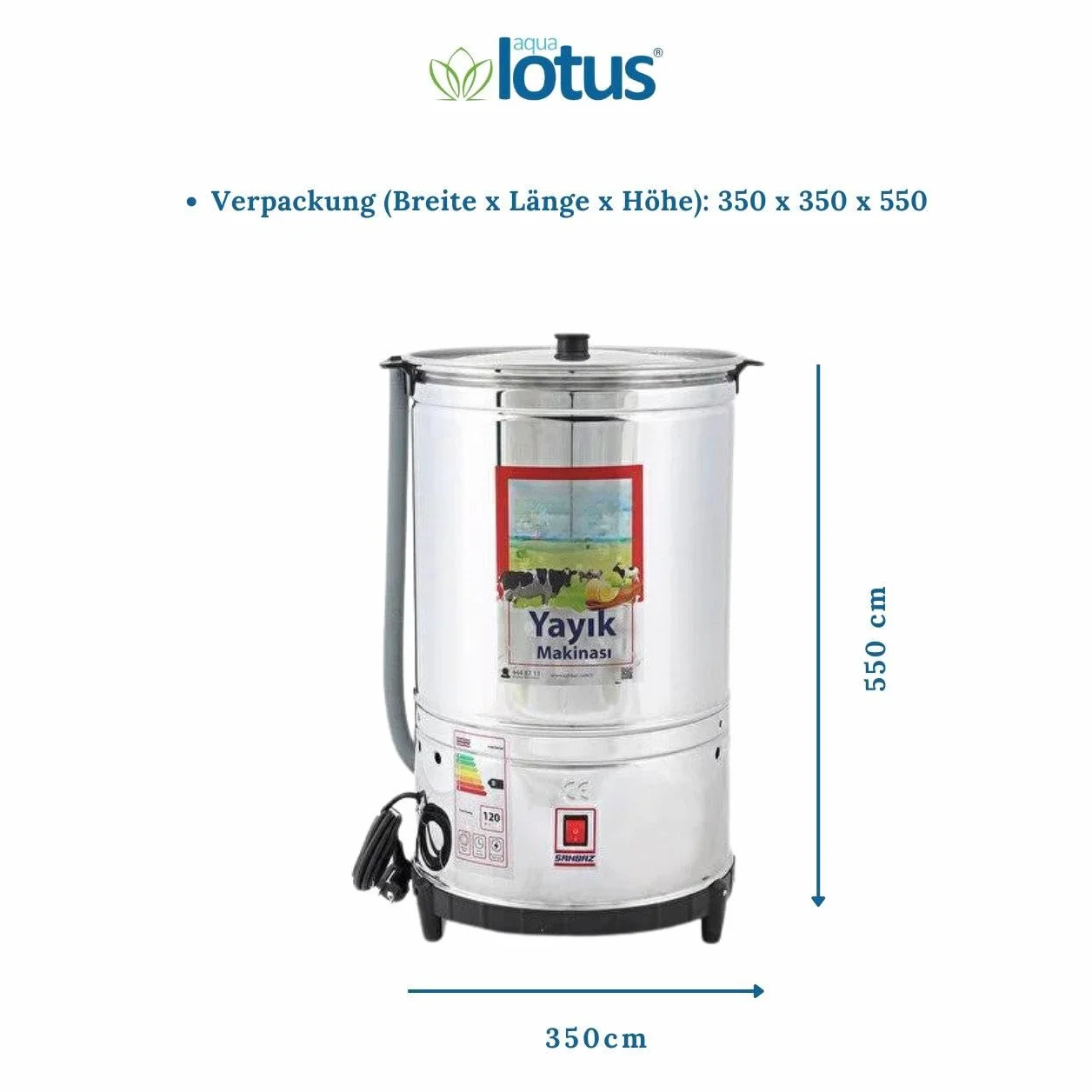 Machine à beurre, machine à babeurre électrique, Ayran, Yayik (20 l)