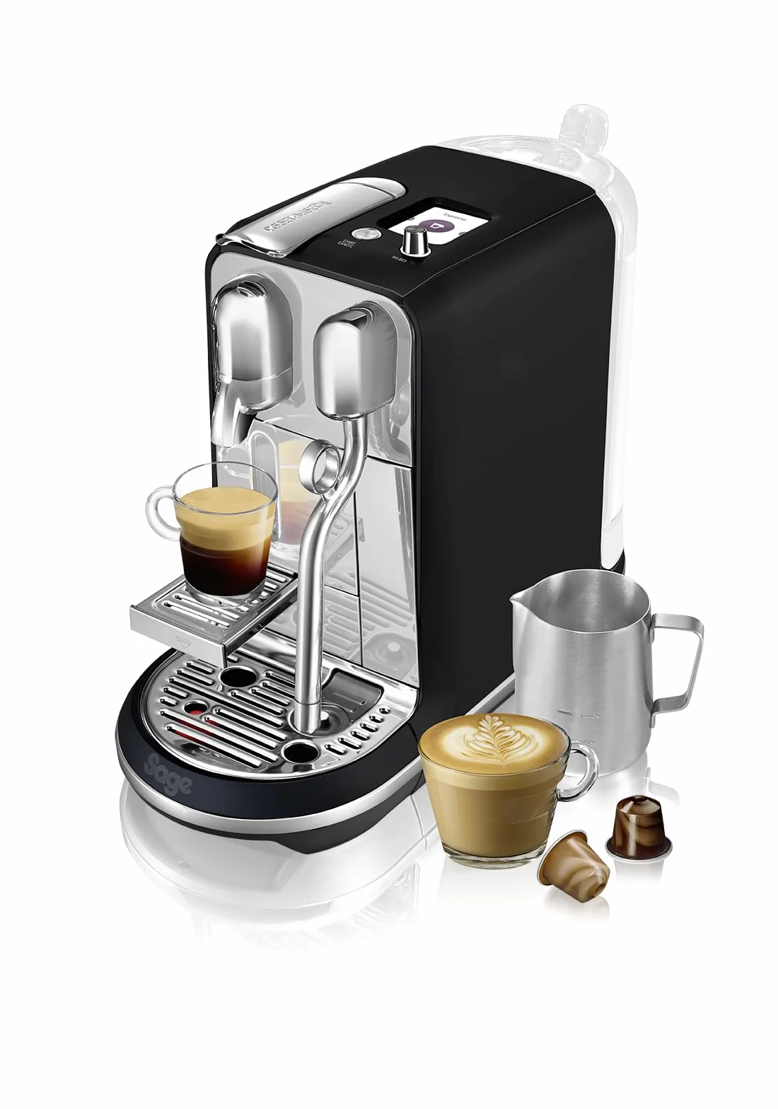 Nespresso Creatista Plus Cafetière Noire SNE800BTR, by Sage Appliances