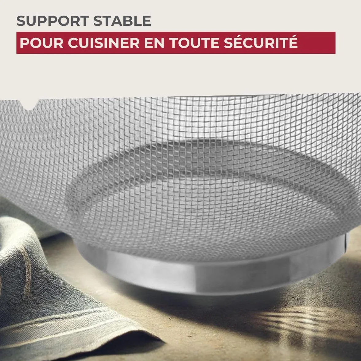Fackelmann Passoire Tamis INOX 26 x 11,5 cm Acier Inoxydable Argent