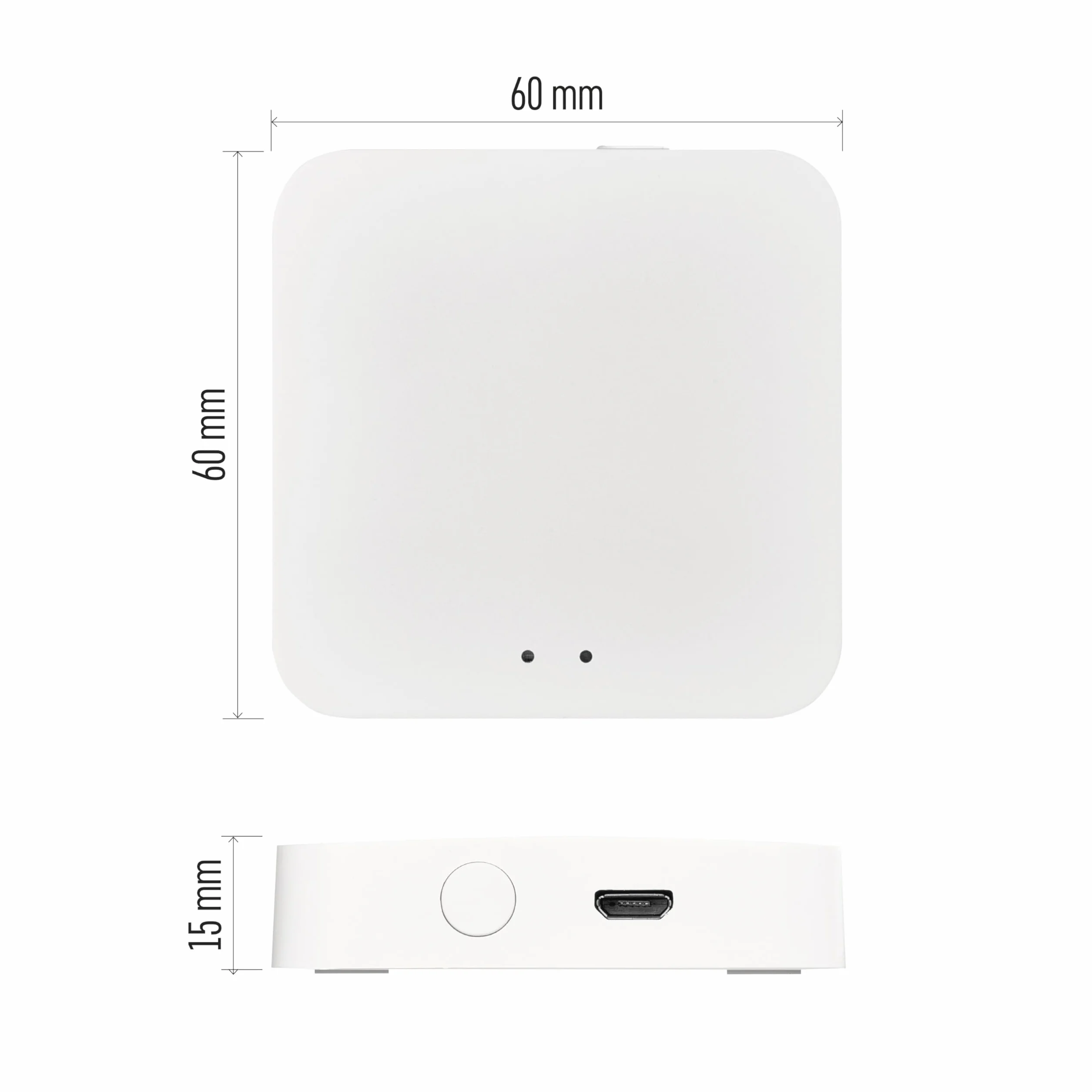 EMOS GoSmart ZigBee Gateway IP-1000Z, Smart Home Hub kompatybilny z Tuya, Smart Life, obsługuje Bluetooth, WiFi 2,4 GHz, 6 x 6 cm, biały