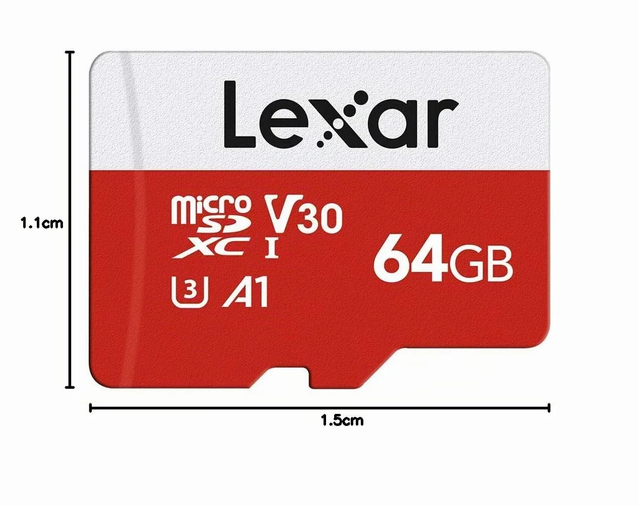 Lexar Carte Micro SD 64 Go, Microsdxc TF 100 Mo/s A1 U3 C10 V30 pour Caméra Téléphone Switch