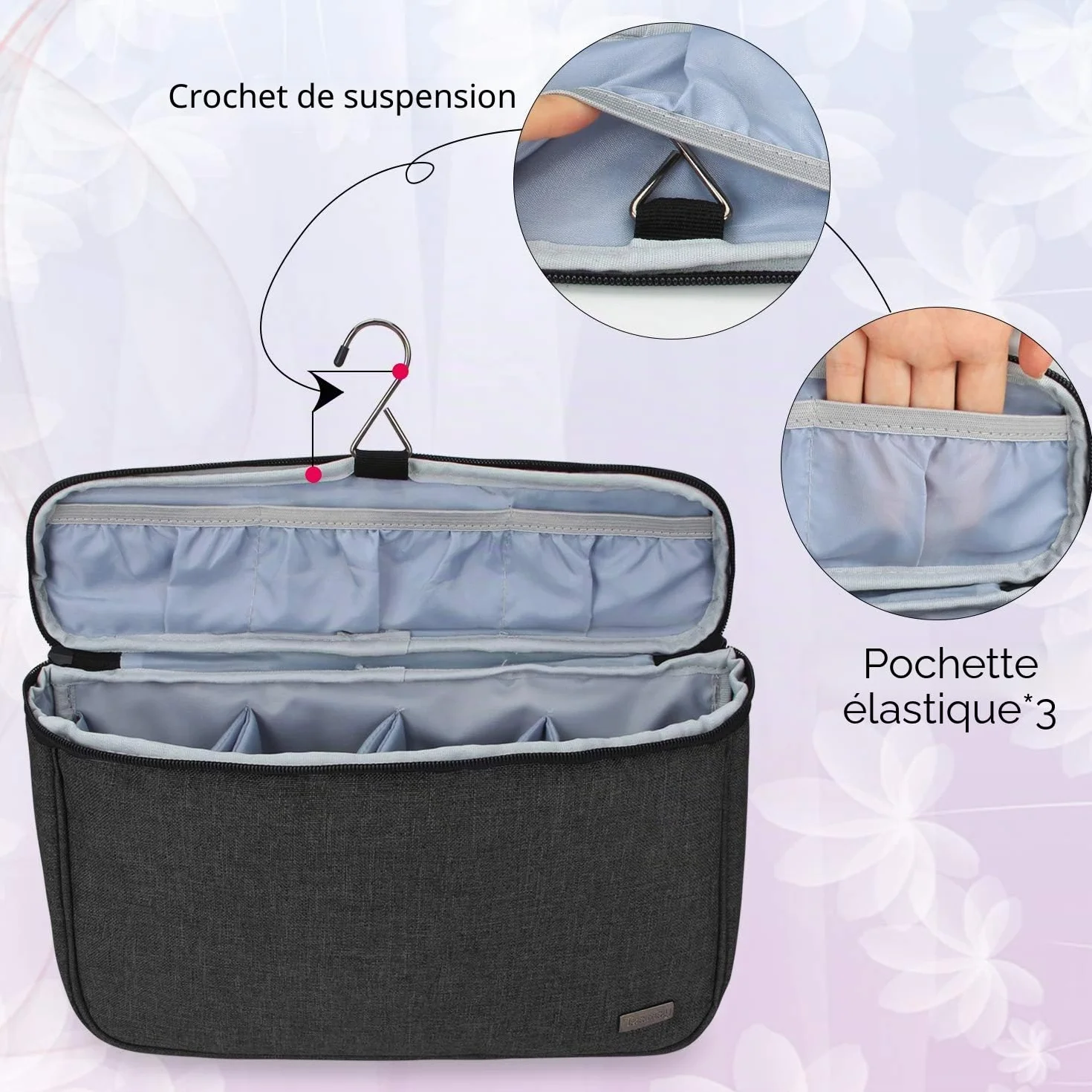 Teamoy Sac de Rangement pour Dyson Airwrap, Étui Portable, Noir