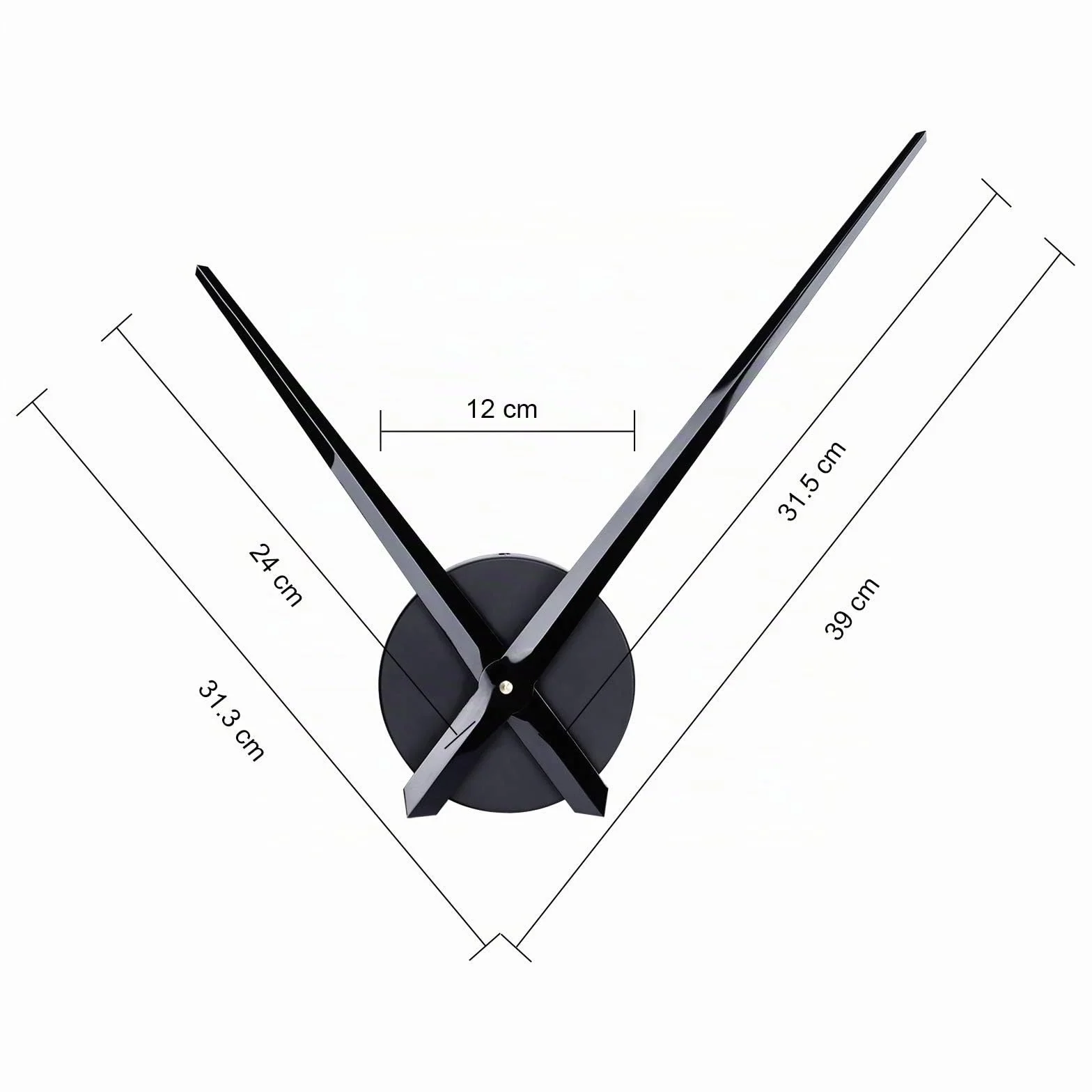 Lafocuse Grande Horloge Murale Aiguilles 3D Silencieuse Métal Pendule Noire Décoration Chambre Cuisine Salon 70-100 cm