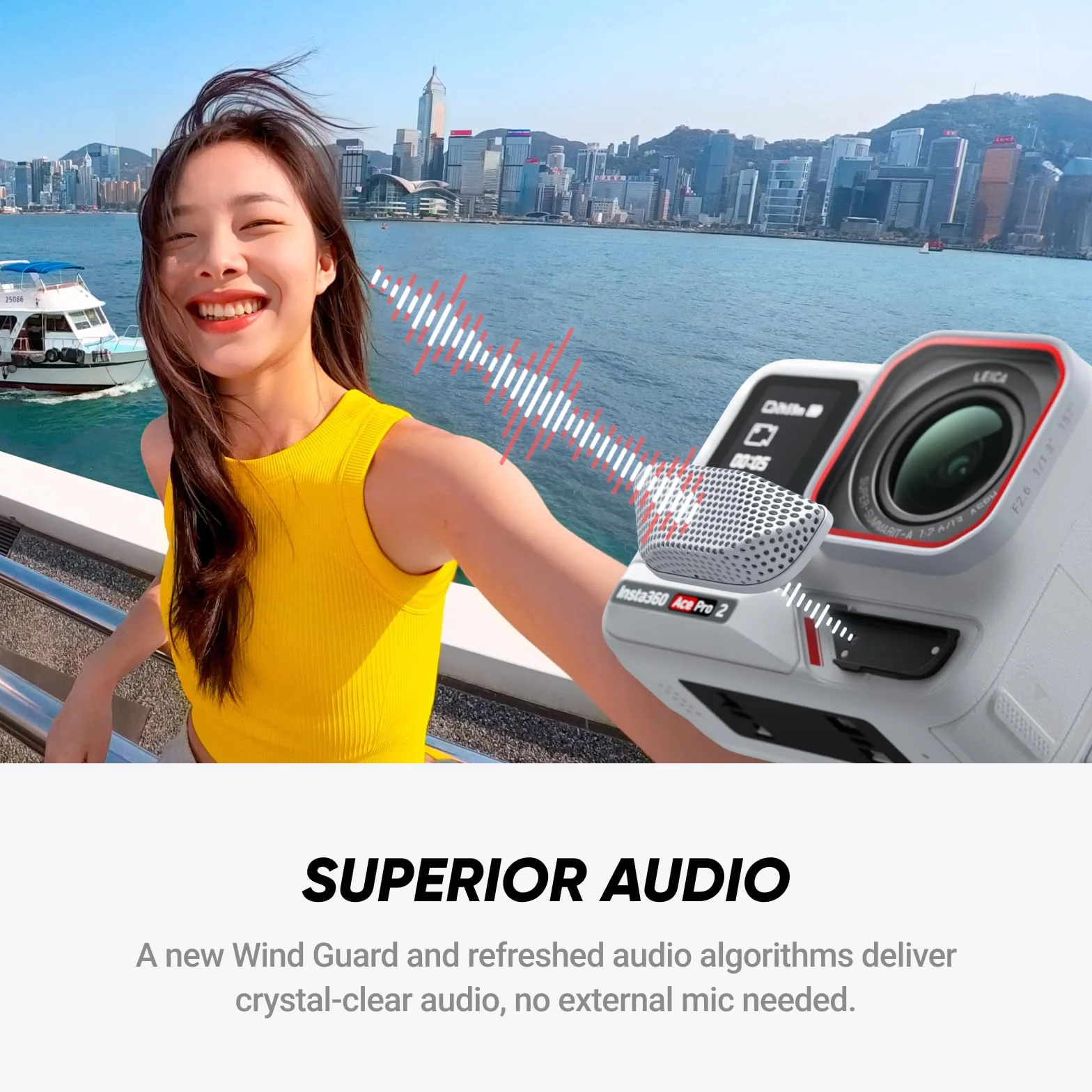 Insta360 Ace Pro 2 Polaris White Limited Edition – zestaw Xplorer w kolorze księżycowym srebra: aparat 8K opracowany z Leica, czujnik 1/1,3", podwójny chip AI, wiodąca wydajność przy słabym
