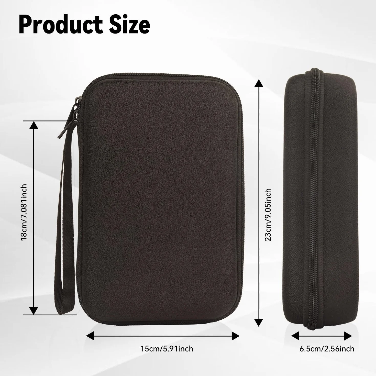 Hard Electronics Travel Organizer Case do MacBooka, ładowarek i dysków twardych Flash, wodoodporne, odporne na wstrząsy, 2-warstwowa konstrukcja, pomieści mysz i kable Power Bank (czarne)