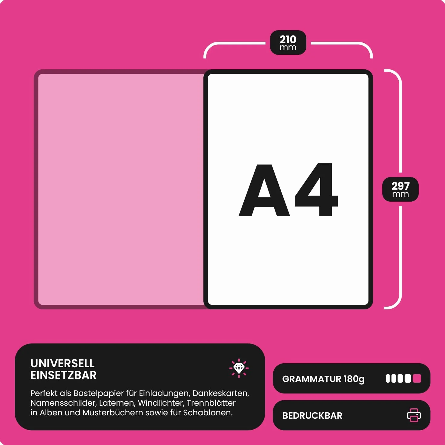 Aster Netuno Papier Calque Imprimable A4 210x297mm 180g pour Dessin Bricolage Cartes Invitation Scrapbooking