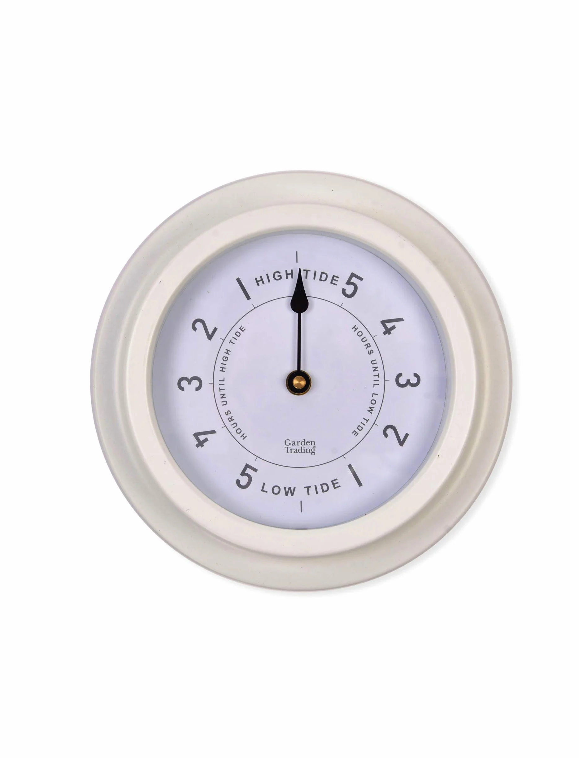 CKB LTD Horloge de marée Traditionnelle Nautique résistante aux intempéries Intérieur et extérieur – Alimentation par Piles – Décoration idéale pour la Maison ou la Caravane Acier (lys Blanc)