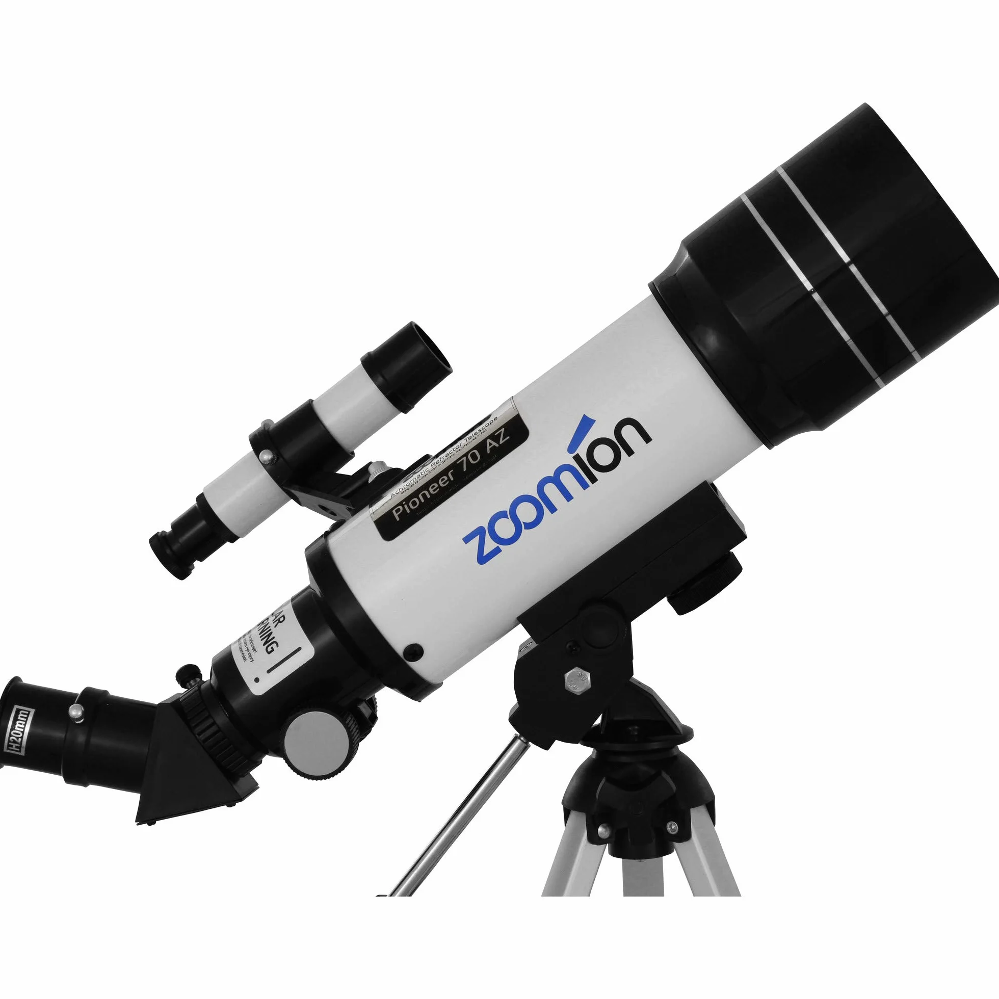 Teleskop Zoomion Pioneer 70/360 AZ. Zestaw dla dzieci oraz dorosłych z dużą paletą akcesoriów, do obserwacji Księżyca, zwierząt i pejzażu