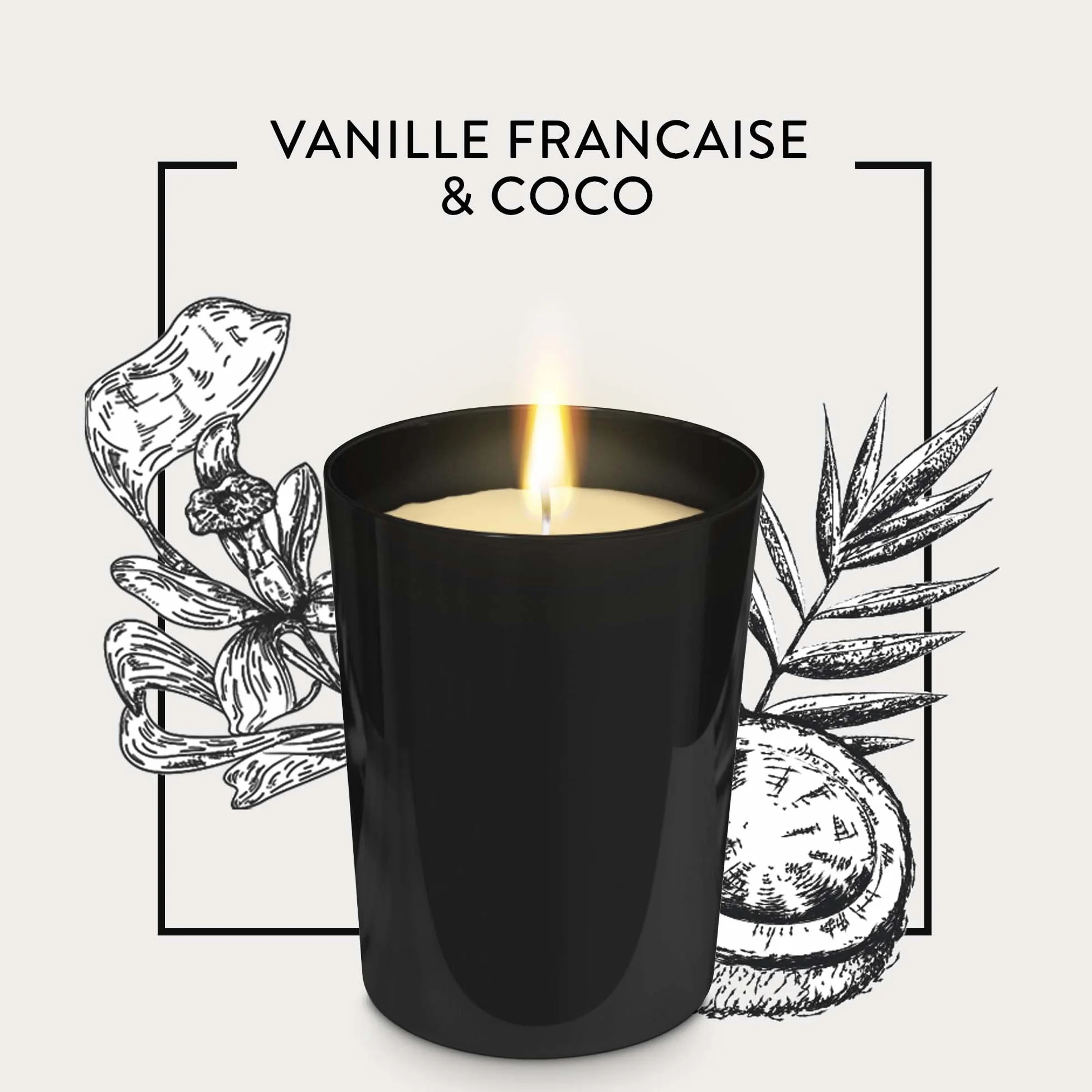 Air Wick Bougie Parfumée Vanille et Coco – 40h de Combustion