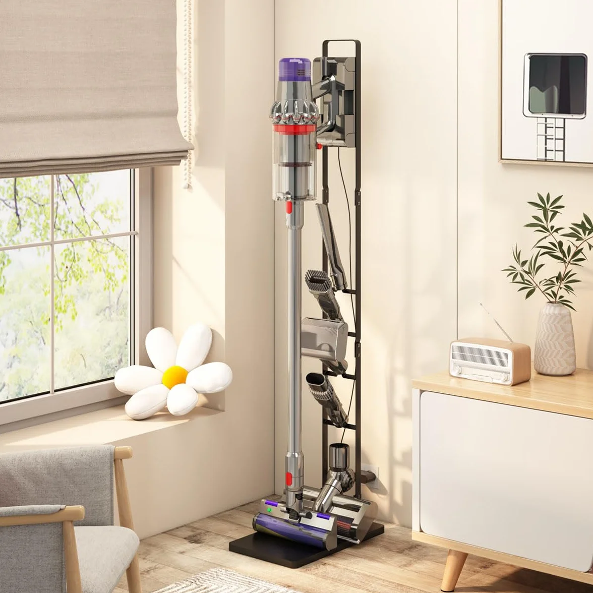 Foho Support pour Dyson V16 Gen5 V15 V12 V11 V10 V8 V7 V6, Porte Accessoires Socle D'aspirateur Organisateur Métallique