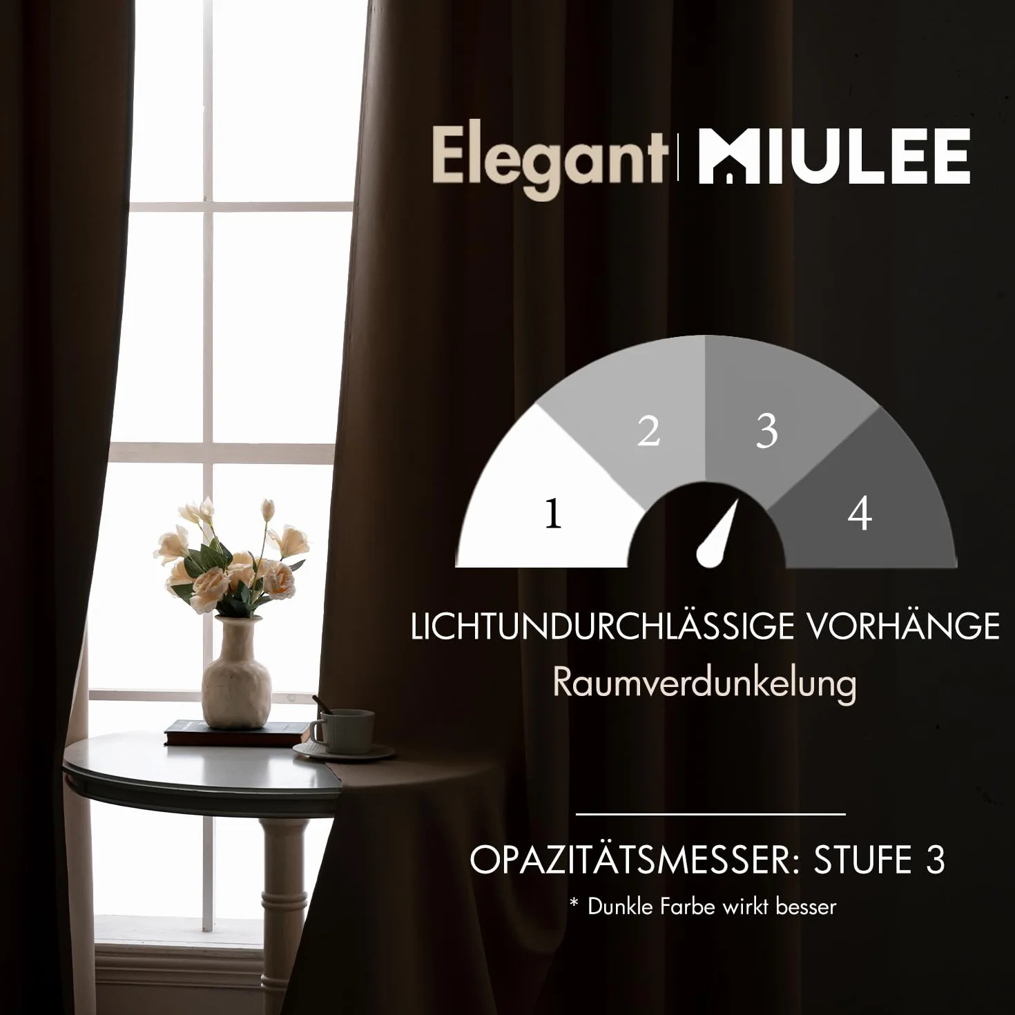 MIULEE Rideau Occultant Thermique Isolants Anti Froid Chaleur Galon Fronceur, Tenture Opaque Beige 140x245, Rideaux Isolant Phonique Chambre Salon 2 Pièces