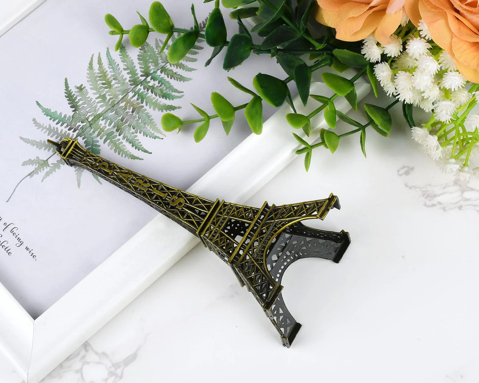 Tour Eiffel Statue Métallique Figurine 15 cm Souvenirs