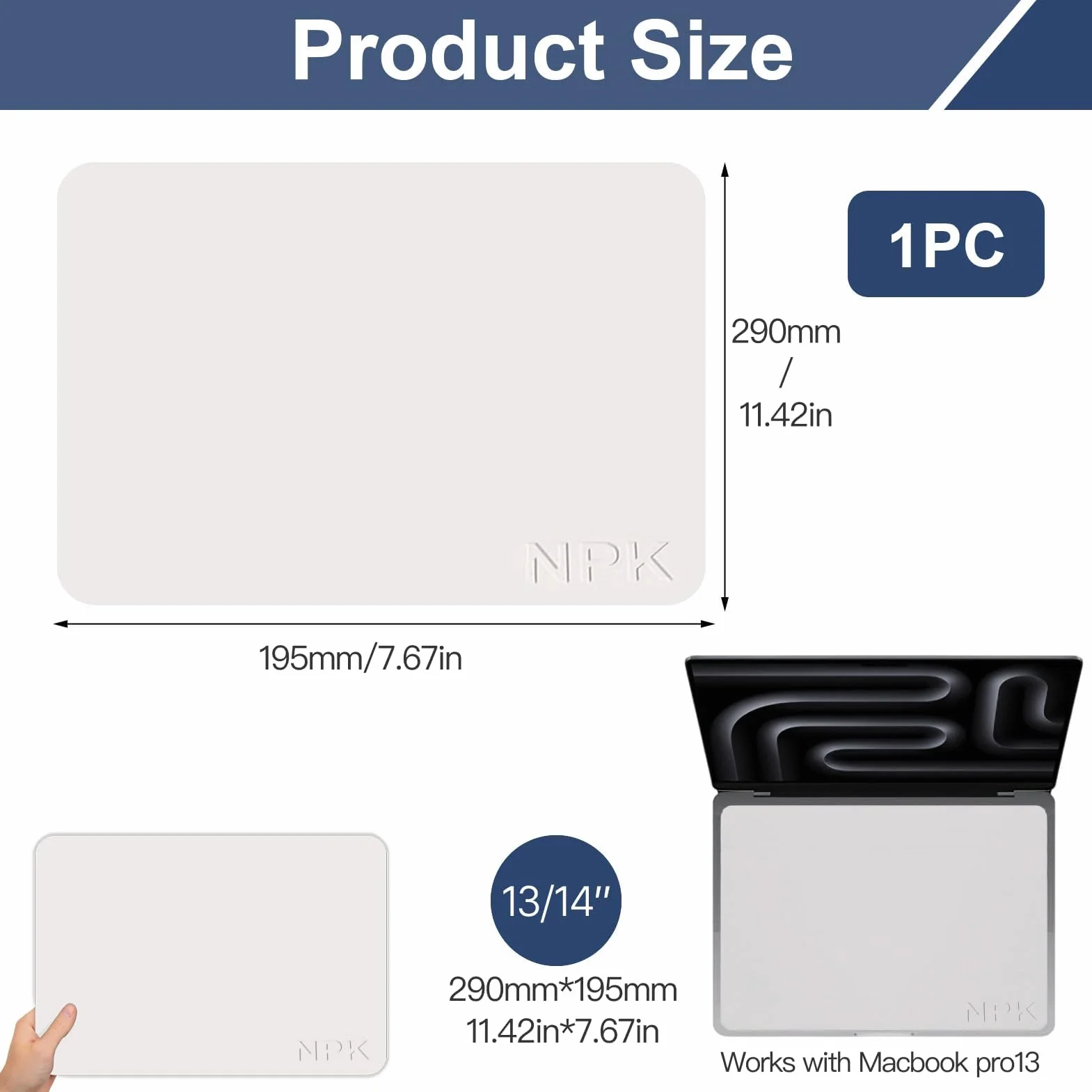 Kit Protection Écran et Clavier pour MacBook Pro 13/14 Pouces, Dell XPS, HP - Chiffon Microfibre 29x19 cm