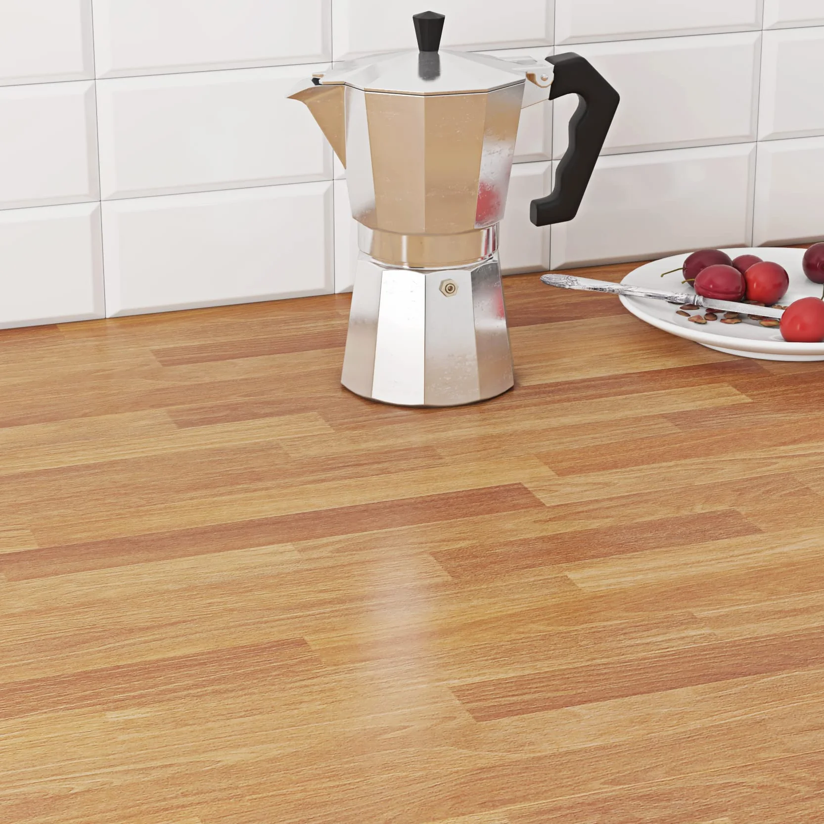 Livelynine 40CMx10M Papier Adhésif Meuble Bois Marron Clair Imperméable Film Vinyl
