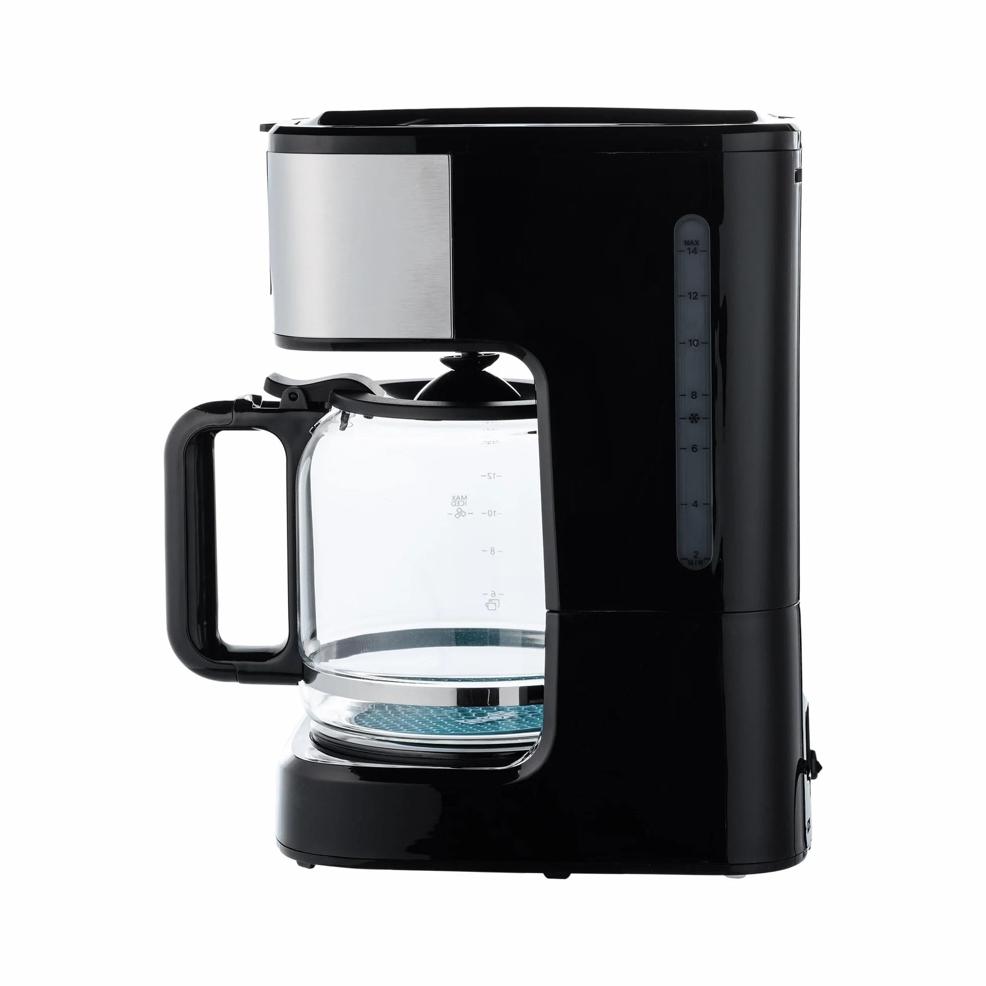 Zilan Cafetière Filtre Programmable 1,8 L – 900 W – Écran LCD Tactile, 2 à 14 Tasses, Fonction Maintien au Chaud, Verseuse en Verre, Noir