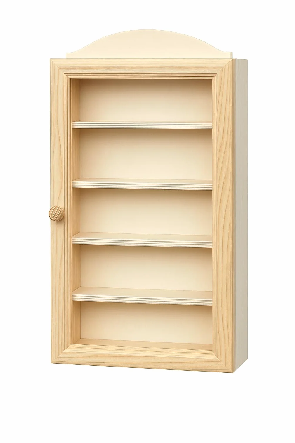 Vitrine Collections. en Bois Naturel, à Peindre. artisanats. Mesures: 25*8.5*44 cms. Collections. en Bois Naturel, à Peindre. artisanats.