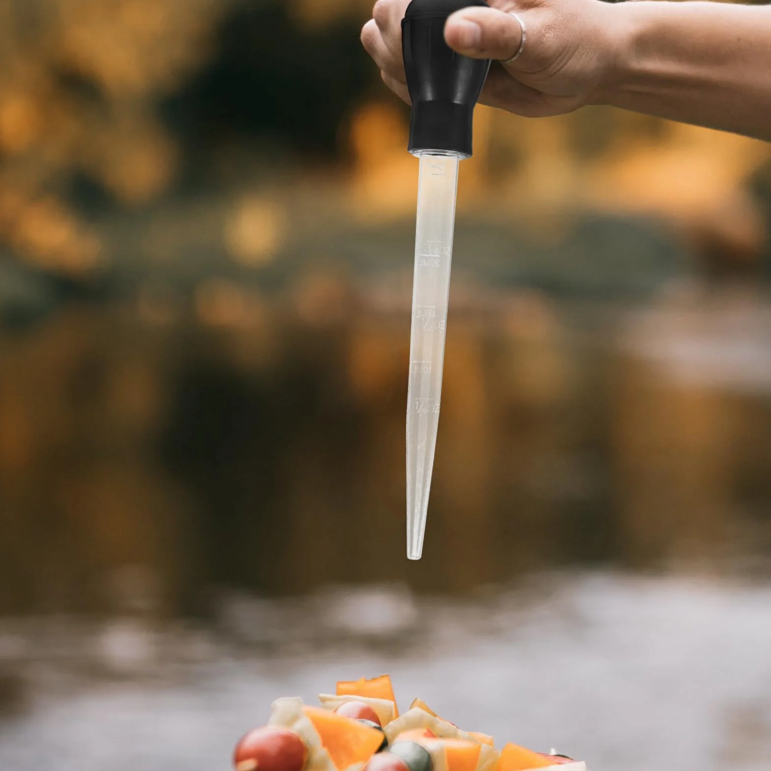 Poire À Marinade pour Viande 11 Pouces Injecteur De Sauce Réutilisable en Plastique pour Barbecue