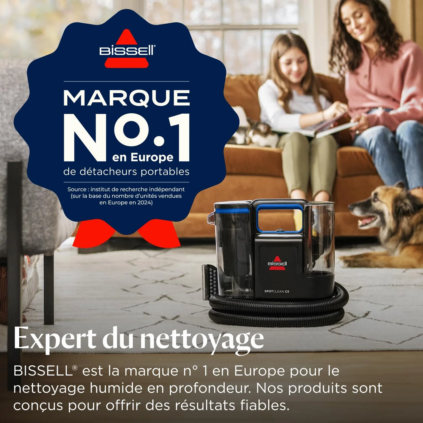 BISSELL SpotClean C5, Shampouineuse Canapé 400W, Nettoyeur Tapis Moquettes Tissus Voiture