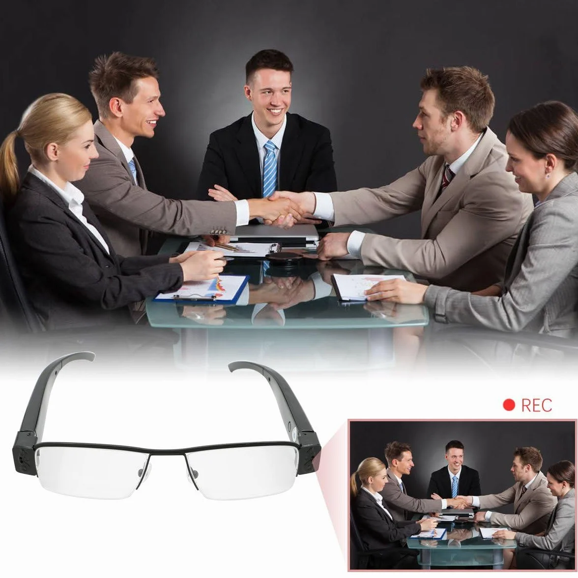 HD szpiegowskie okulary aparatu 1080P - Mini DV kamera ukryta filmy audio rejestrator DVR sportowy aparat sportowy moda przenośna okulary przeciwsłoneczne 16 GB Karta pamięci