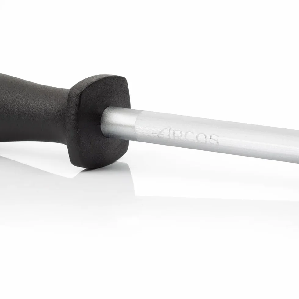 Arcos Aiguiseur Manuel de Couteaux - Acier Carbone et Diamant, 230mm, Noir, Compatible Droitiers et Gauchers