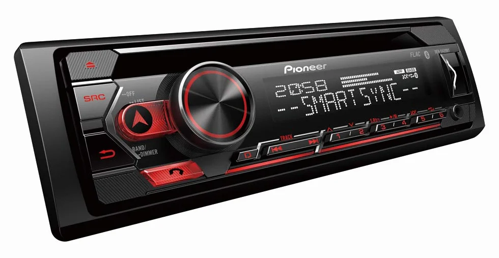 Pioneer DEH-S420BT | radio samochodowe 1DIN | tuner CD z RDS, Bluetooth, MP3, wejście USB i AUX, zestaw głośnomówiący, aplikacja Smart Sync, 13-pasmowy korektor, sterowanie iPodem