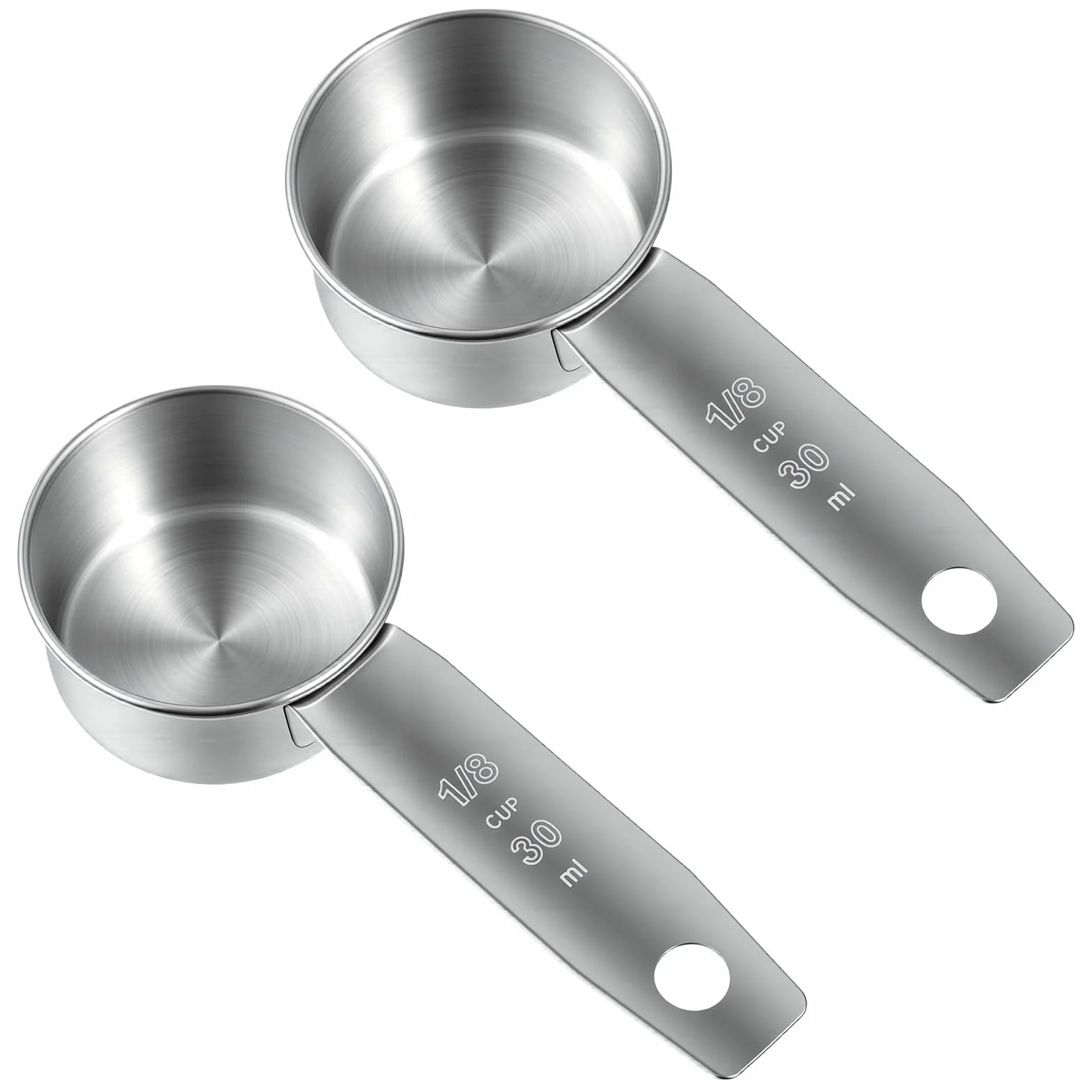 Cuillères à mesurer 1/8 tasse 30 ml acier inoxydable lot de 2