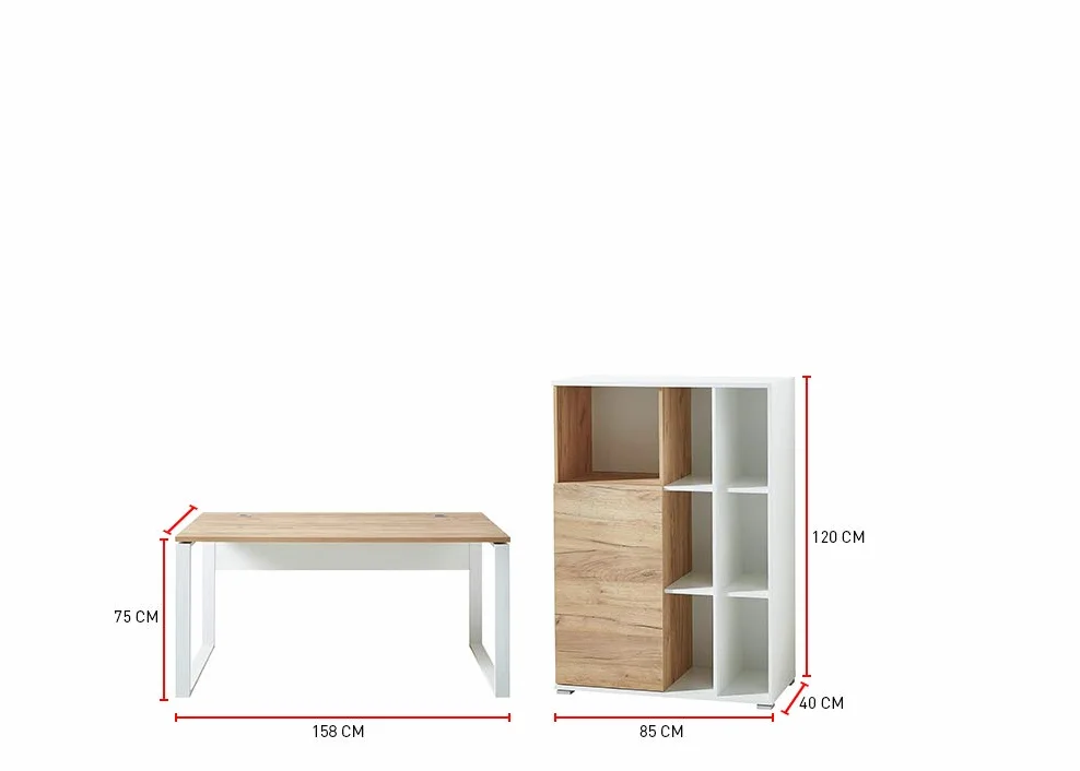 Germania Ensemble de Meubles de Bureau 185 x 120 x 79 cm