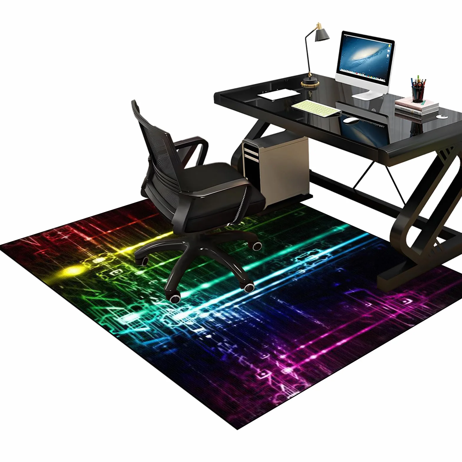 Tapis de Chaise de bureau pour ordinateur en bois dur Tapis de Chaise à Rouler 150 x 180 cm Tapis Potection de Sol Tapis Chaise Gaming Antidérapant Tapis Protecteur de Sol pour fauteuils de Gaming