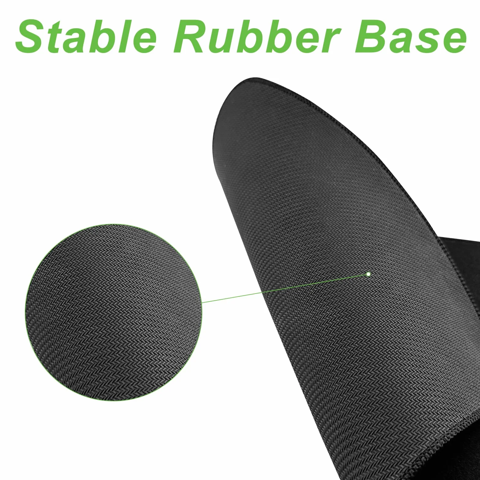 Tapis de Souris 4 Pièces 26 x 21 cm Mousepad Bureau Antidérapant Bords Tissés Noir