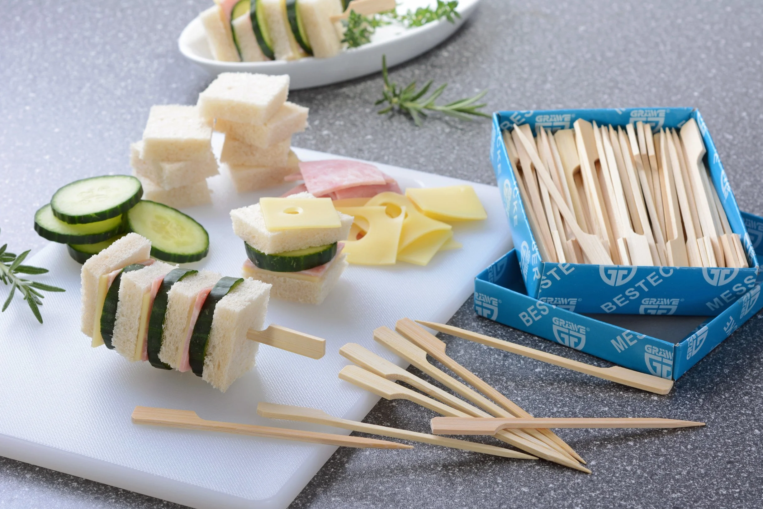 GRÄWE Lot de 100 brochettes en bambou