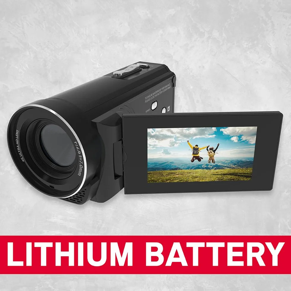 AGFA Realimove CC4000W - wodoodporna kamera 4K, 3-calowy ekran dotykowy, 18-krotny zoom cyfrowy, wideo 2,7K, zdjęcie 24 MP, pilot zdalnego sterowania, wiele trybów nagrywania, bateria litowa - czarna