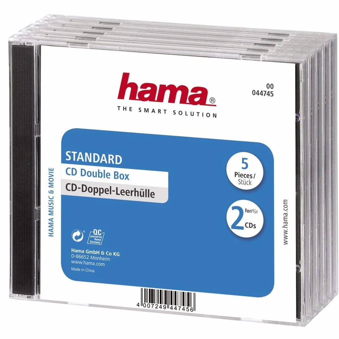 Hama Boîtier Standard Double Noir/Transparent 5 sztuk
