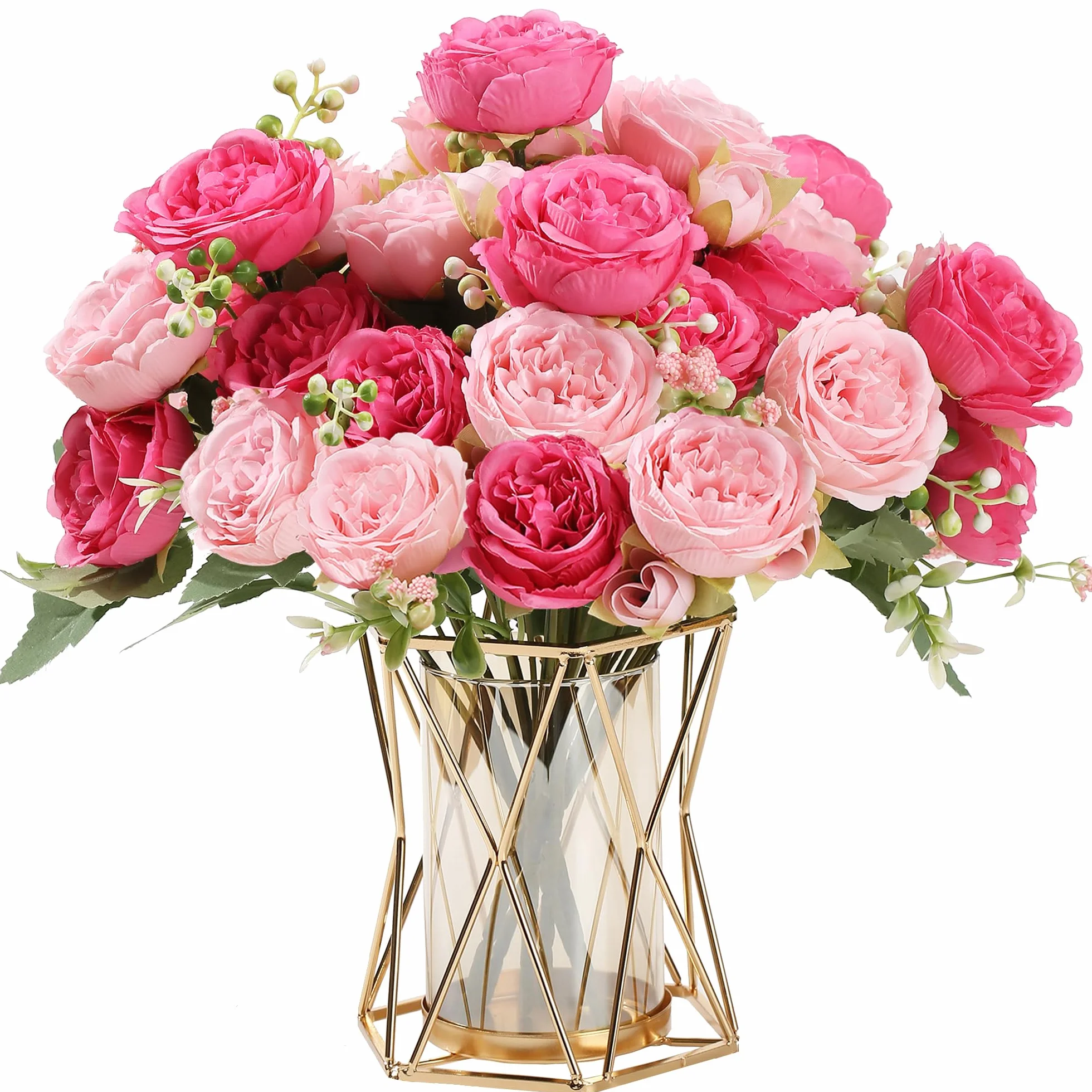 Bouquets de Pivoines Artificielles en Soie pour Mariage, Centre de Table, Décoration