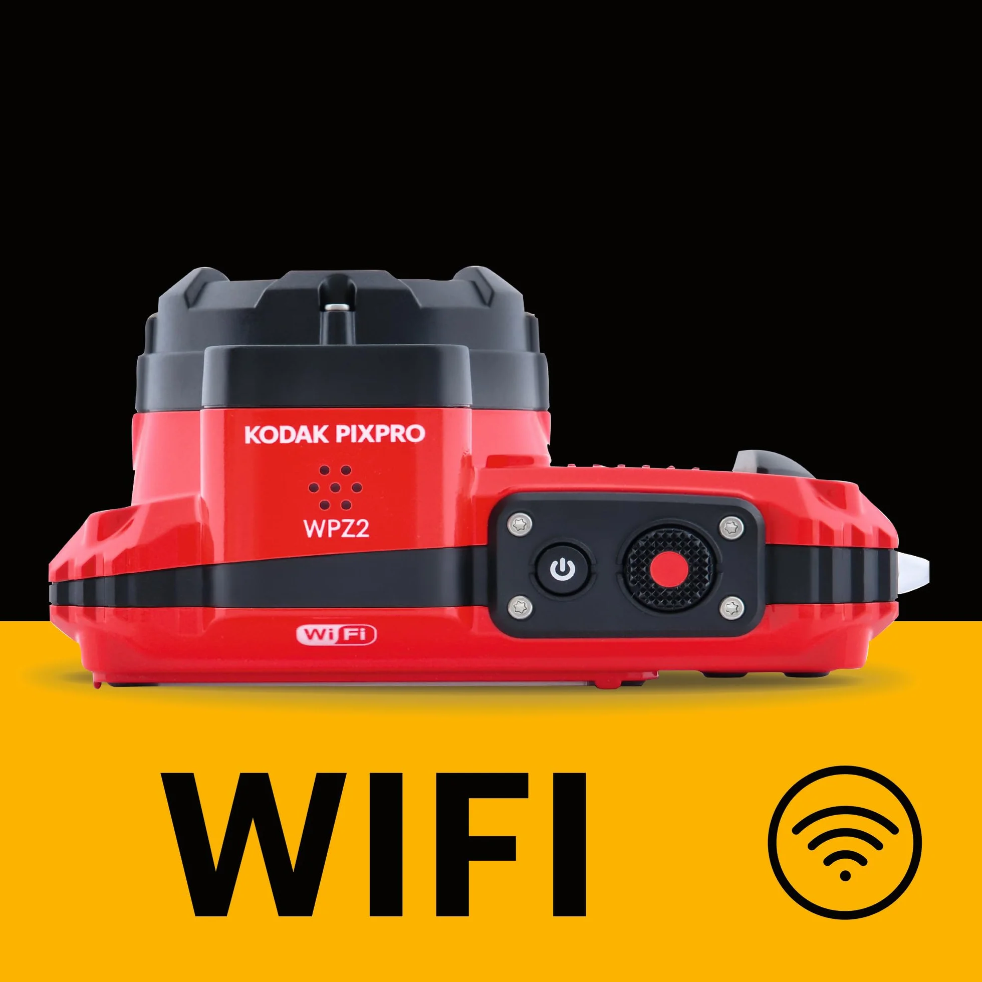 KODAK Pixpro Pack WPZ2 + 2 baterie + 1 karta SD, kompaktowy aparat cyfrowy 16 m pikseli, wodoodporny do 15 m, odporny na wstrząsy, wideo 720p, ekran LCD 2,7 - bateria litowo-jonowa - czerwony