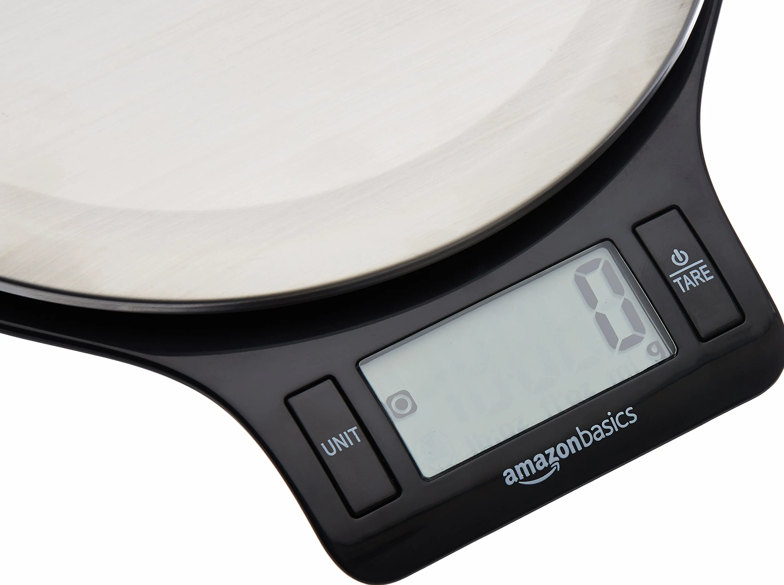 Amazon Basics Balance de cuisine numérique acier inoxydable affichage LCD Noir