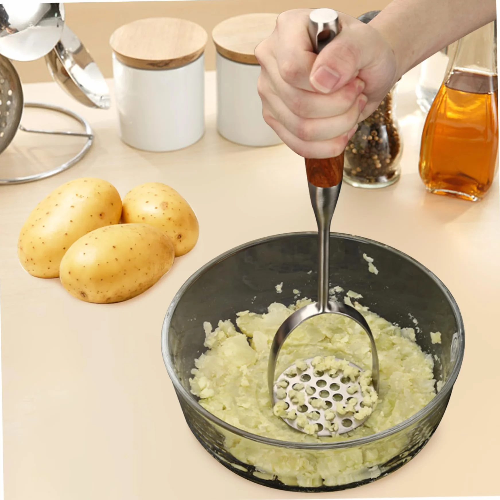 Ricer en acier inoxydable Presse Purée Manuel Écrase Pomme de Terre Heavy Duty