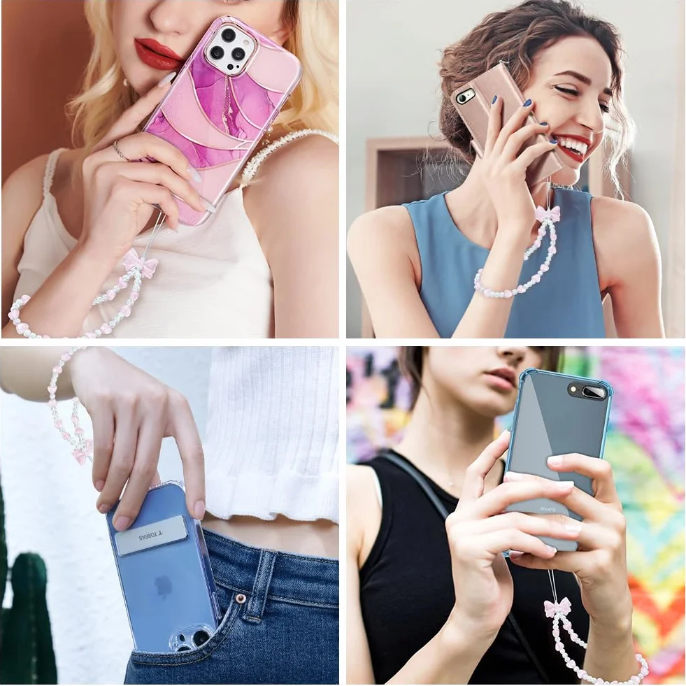 Ręka do telefonu komórkowego, smycz do telefonu, smycz do telefonu z koralikami, pasek na nadgarstek do telefonu, zawieszka do telefonu