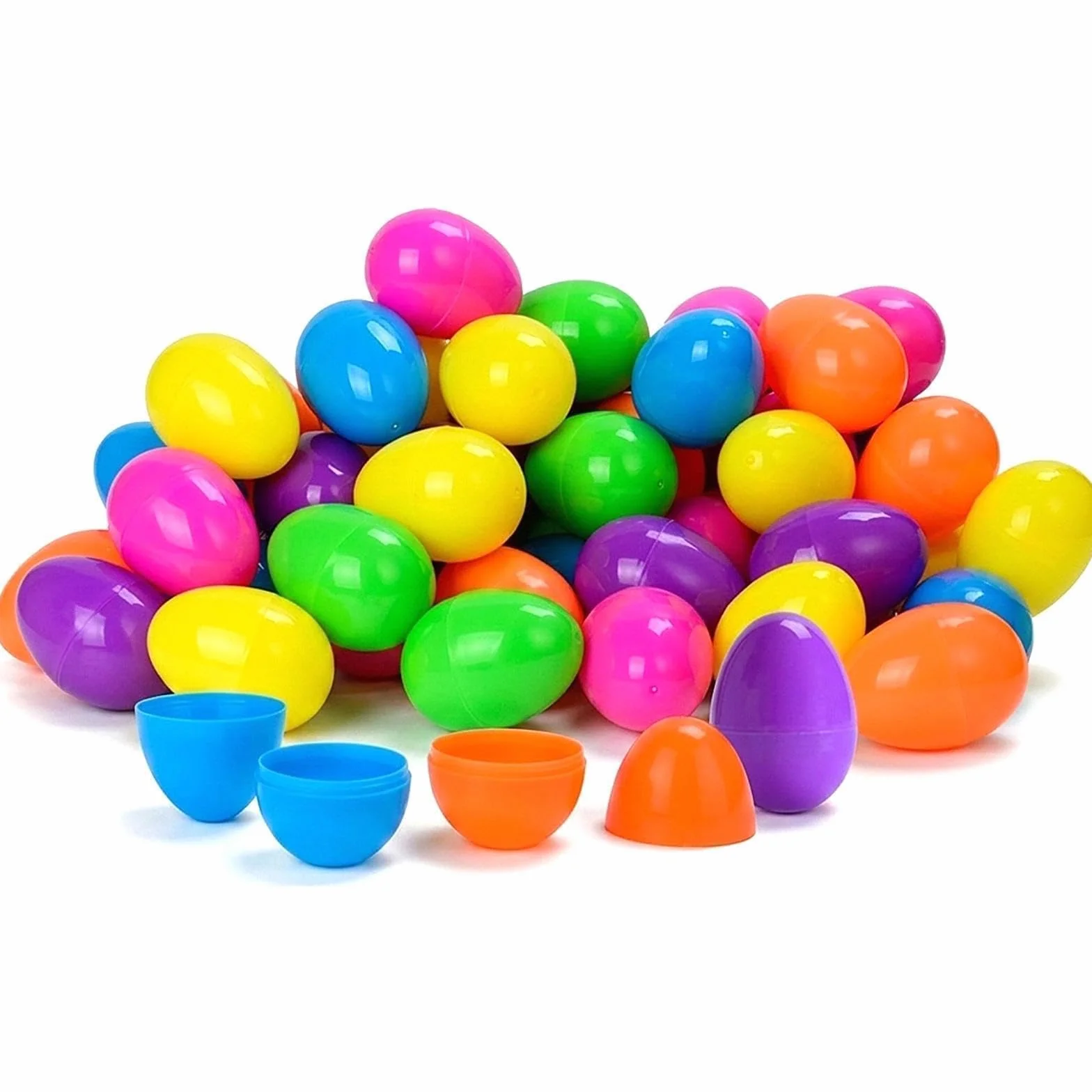 Taspire Lot de 50 Œufs de Pâques en Plastique 6.4 cm