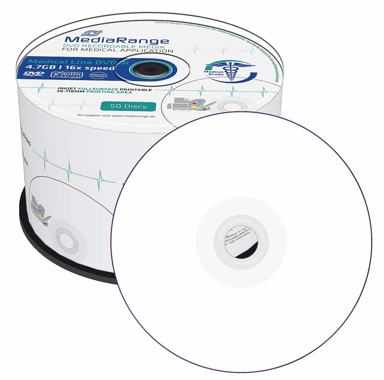 MediaRange MR429 DVD-R 16x 50 sztuk imprimable