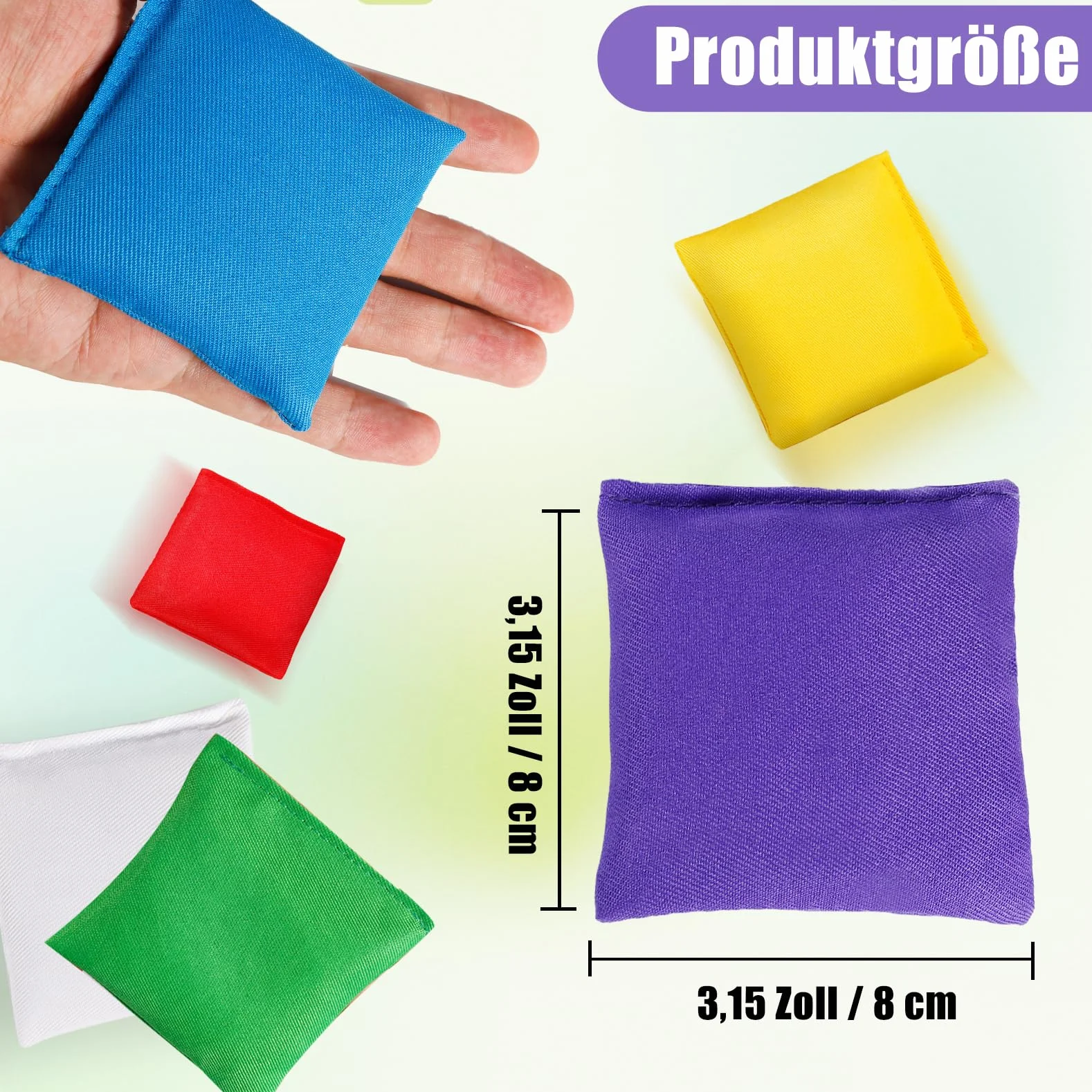 Lot de 32 sacs de cornhole en nylon - Jeu de cornhole intérieur et extérieur - 8 couleurs