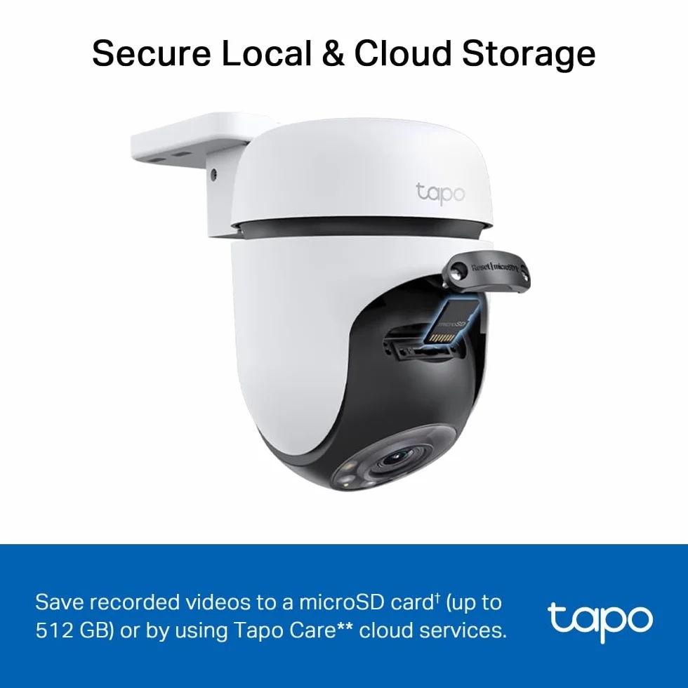 TP-Link Tapo C510W | Kamera zewnętrzna Wi-Fi z funkcją obracania | 2K QHD | Śledzenie ruchu | Pełnokolorowy tryb nocny | IP65 | Kompatybilna z Alexa i Google Home