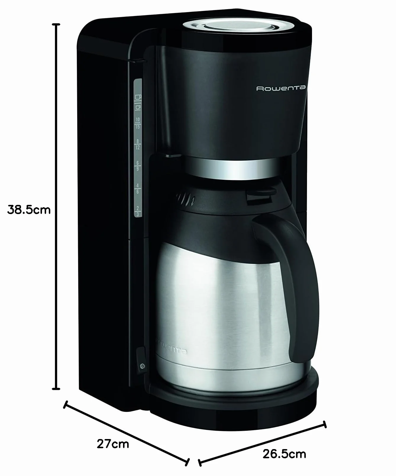 Rowenta CT381810 Cafetière Isotherme Adagio - Pot Thermo Isolant Inox - Maintient au Chaud pendant 4h - 10 à 15 Tasses