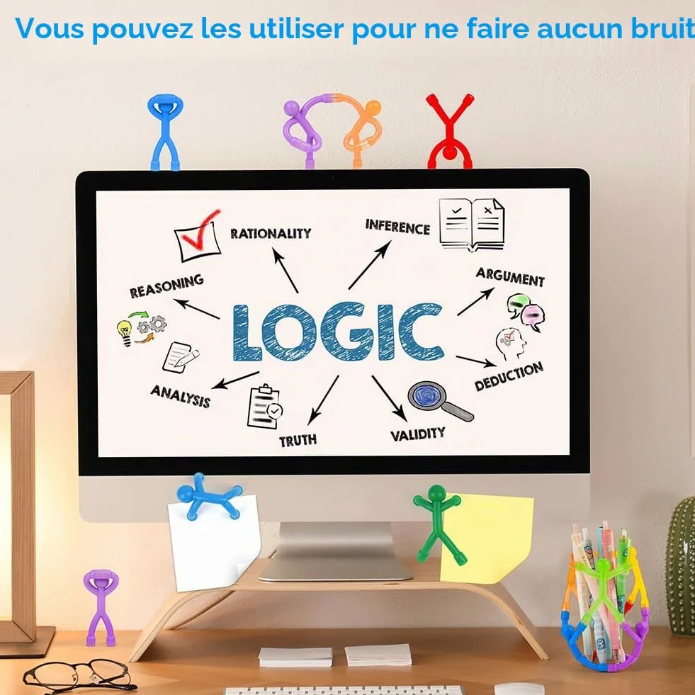 Aimants pour Réfrigérateur AUAUY 10PCS Mini Homme magnétique Enfants Adultes Porte Bureau