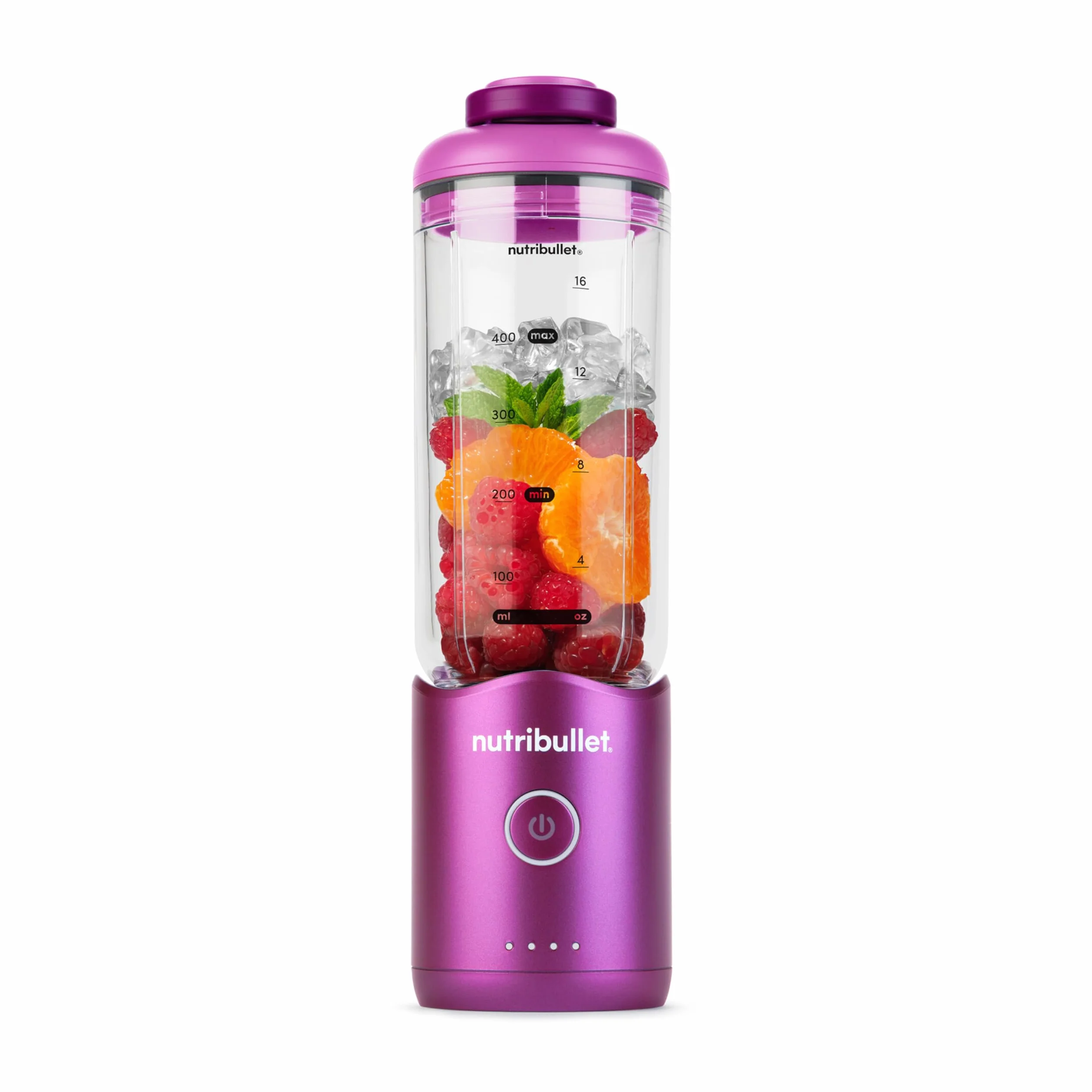 nutribullet Flex 590ml - Blender Portable pour Smoothies avec Couvercle à Bec, Mixeur Hachoir, Broie Glace et Fruits Surgelés, USB-C, Tasse sans BPA, Facile à Nettoyer, Violet (NBP013VT)