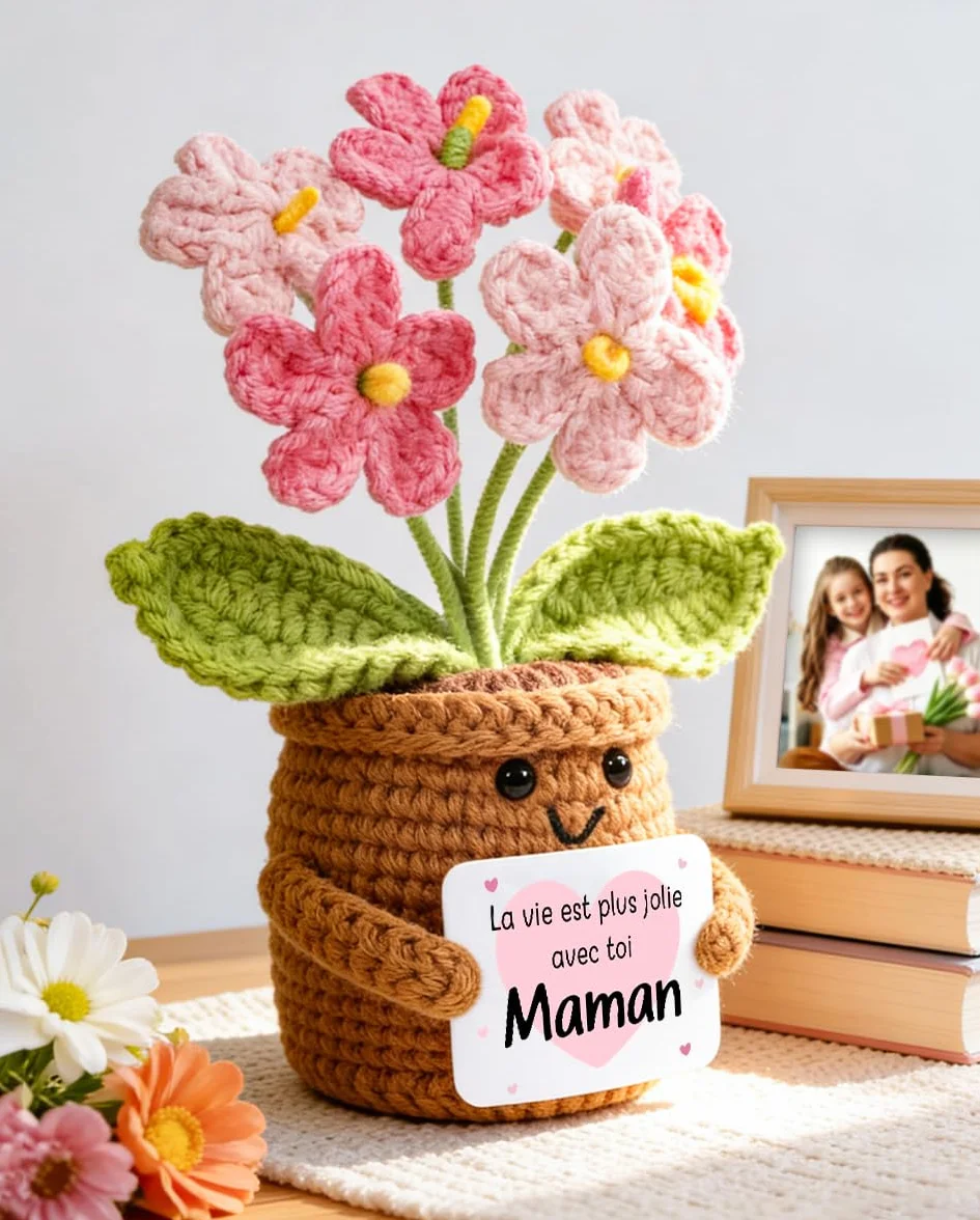 Handgewebtes Vergissmeinnicht Cadeau Fete des Meres pour Maman