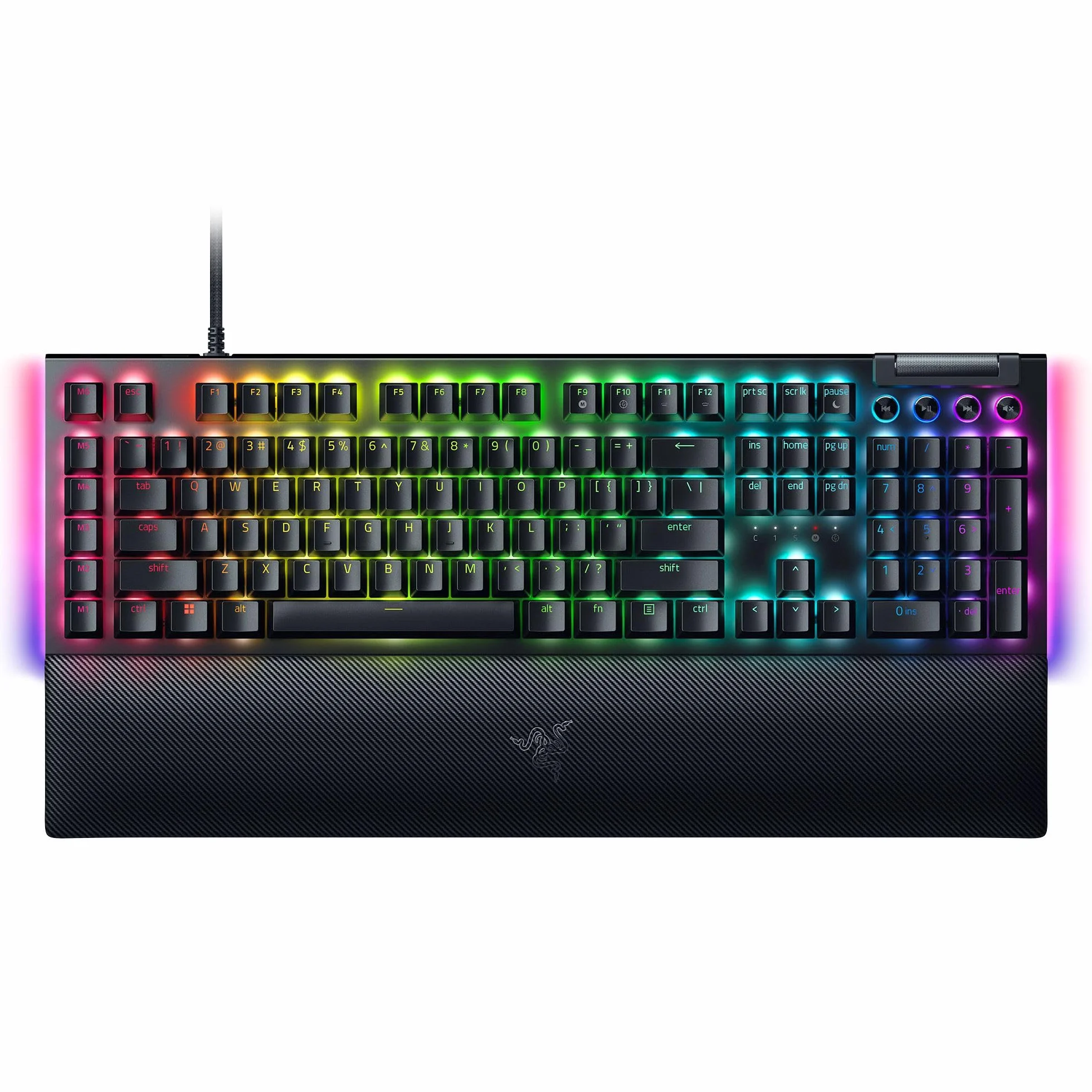 Razer BlackWidow V4, Razer GREEN Clicky Gen-3, USB, US (RZ03-04690100-R3M1)